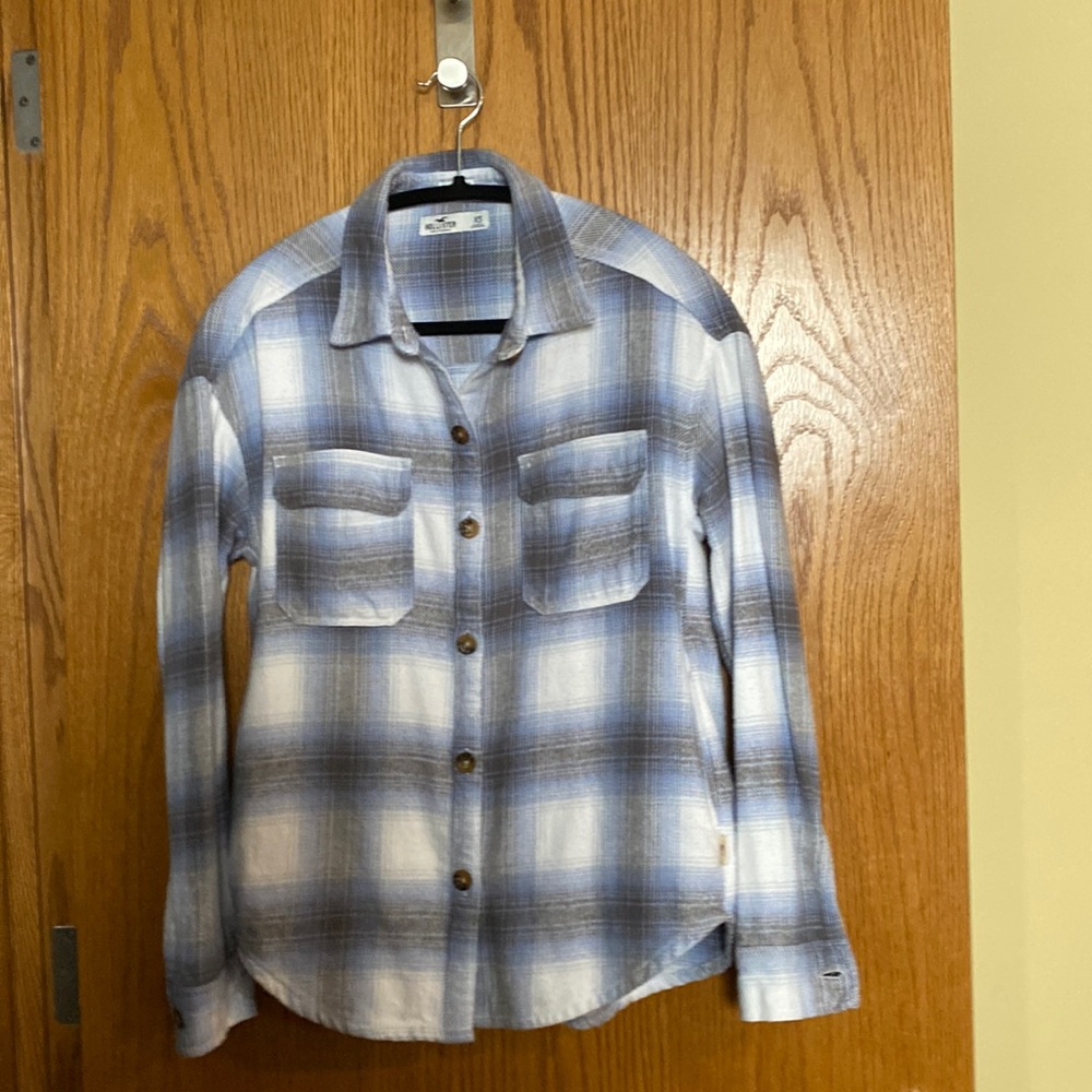 Hollister boyfriend fit flannel shirt jacket